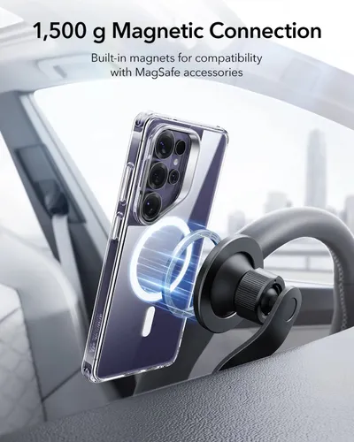 ESR Galaxy S26 Ultra Classic Hybrid Magnetic Case Stash Stand Clear