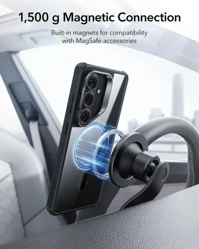 ESR Galaxy S26 Ultra Classic Hybrid Magnetic Case Stash Stand Clear Black