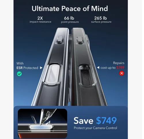 ESR HaloLock Classic Hybrid Case (Camera Control) for iPhone 16 Series