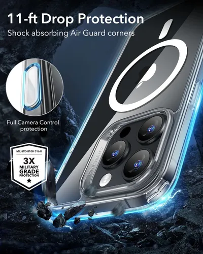 ESR HaloLock Classic Hybrid Case (Camera Control) – Frosted Black