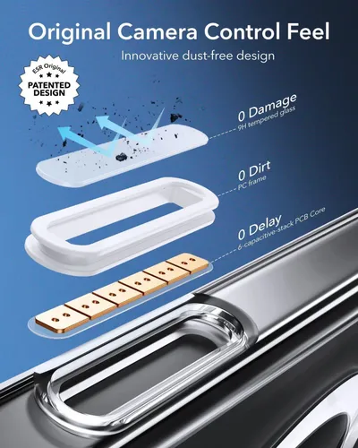 ESR HaloLock Classic Hybrid Case (Camera Control) – Frosted Black