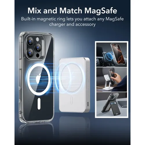 ESR HaloLock Classic Hybrid Clear Case (Camera Control) for iPhone 16 Pro Max