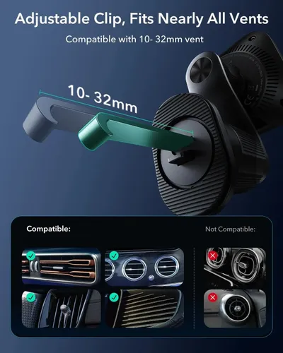 ESR OmniLock MagSafe Qi2 25W Air Vent Car Mount Charger