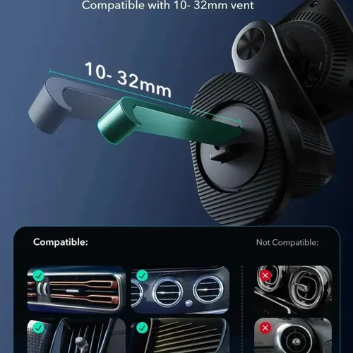 ESR OmniLock MagSafe Qi2 25W Air Vent Car Mount Charger