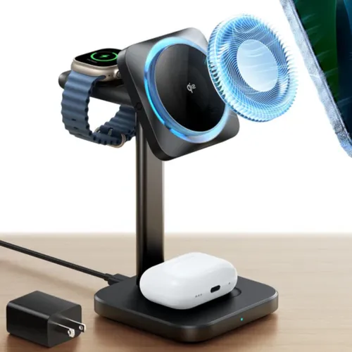 ESR Qi2 3-in-1 (HaloLock) Wireless Charging Station with CryoBoost
