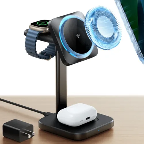 ESR Qi2 3-in-1 (HaloLock) Wireless Charging Station with CryoBoost
