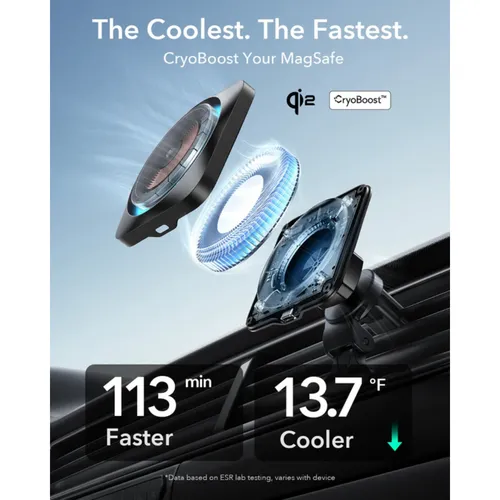 ESR Qi2 (HaloLock) Wireless Car Charger with CryoBoost