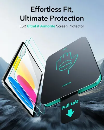 ESR UltraFit Armorite Screen Protector 2 Pack for iPad