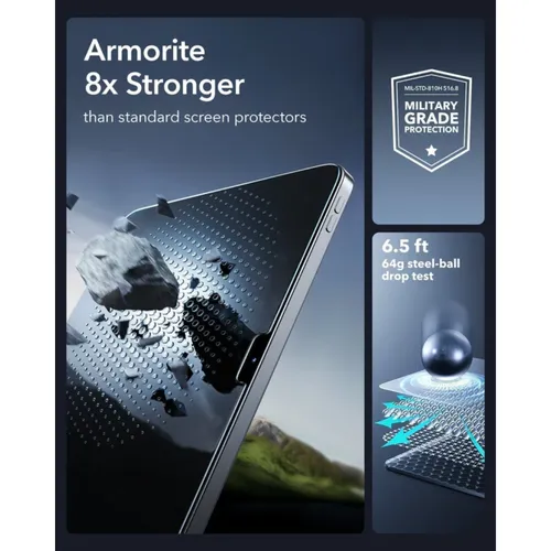 ESR UltraFit Armorite Tempered Glass for iPad 11th Gen (2025) – 2 Pack