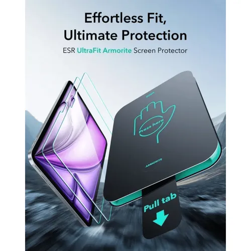 ESR UltraFit Armorite Tempered Glass for iPad Air 13 (2025) – 2 Pack
