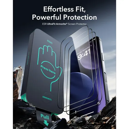 ESR UltraFit Armorite Tempered Glass for iPhone 15 - 1 Pack