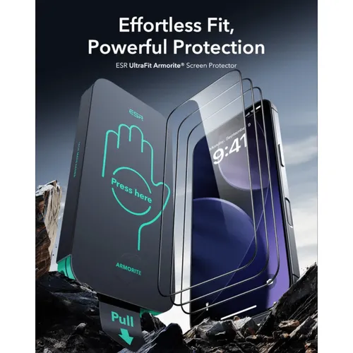 ESR UltraFit Armorite Tempered Glass for iPhone 15 - 2 Pack