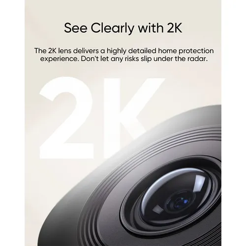Eufy C220 T8W11 2K Wired Indoor Camera with 360 Pan and Tilt