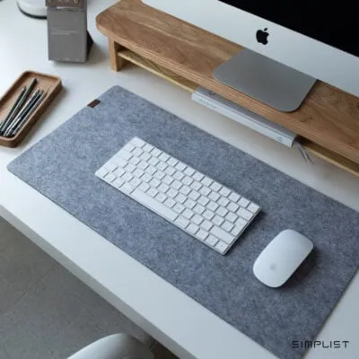 FeltGuard Pro Felt Desk Mat (80 x 30 CM) | Large Felt Mouse Pad and Keyboard Mat | Desk Protector for Office