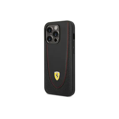 Ferrari Genuine Leather Hard Case for iPhone 14 Pro Max