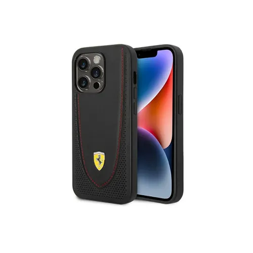 Ferrari Genuine Leather Hard Case for iPhone 14 Pro Max