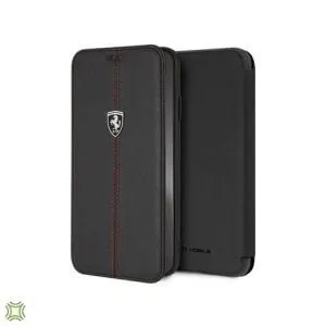Ferrari Heritage W Vertical Contrasted Stripe Book Type iPhone Case