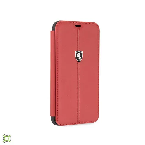 Ferrari Heritage W Vertical Contrasted Stripe Book Type iPhone Case