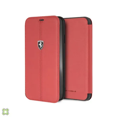 Ferrari Heritage W Vertical Contrasted Stripe Book Type iPhone Case