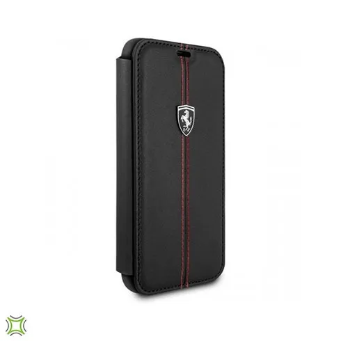Ferrari Heritage W Vertical Contrasted Stripe Book Type iPhone Case