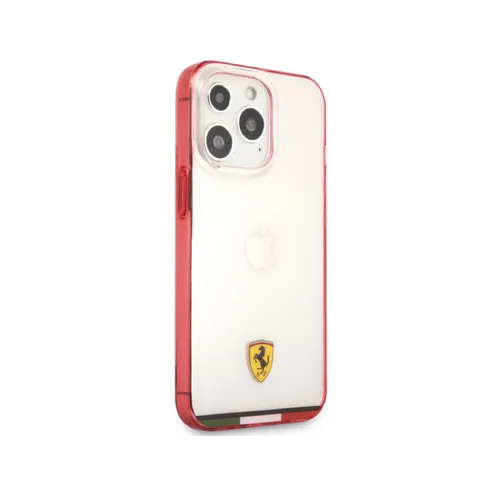 Ferrari Italia Stripe Transparent Hard Case with Print Logo for iPhone 13 Pro