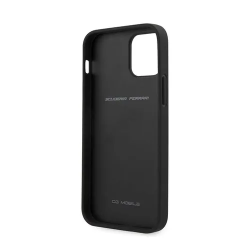 Ferrari Original Leather Embossed Stripes Hard Case for iPhone 13 Pro Max