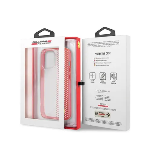 Ferrari Original Red Transparent Gradient Hard Case for iPhone 13 Pro Max