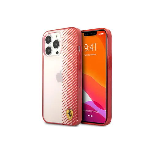 Ferrari Original Red Transparent Gradient Hard Case for iPhone 13 Pro Max