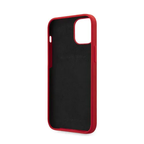 Ferrari Original Silicone On Track with Soft Microfiber Interior Case for iPhone 13 Pro