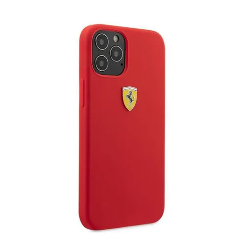 Ferrari Original Silicone On Track with Soft Microfiber Interior Case for iPhone 13 Pro