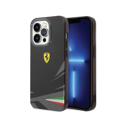 Ferrari PC/TPU Case with Double Layer Print iPhone 14 Pro Compatibility - Black