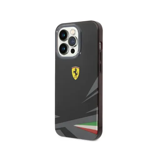 Ferrari PC/TPU Case with Double Layer Print iPhone 14 Pro Compatibility - Black