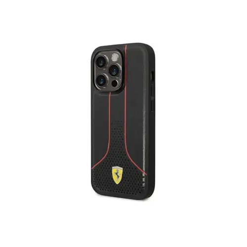 Ferrari PU Leather Smooth and Perforated Case for iPhone 14 Pro Max