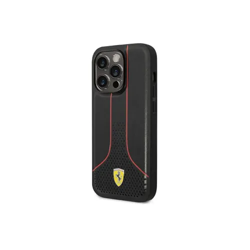 Ferrari PU Leather Smooth and Perforated Case for iPhone 14 Pro Max