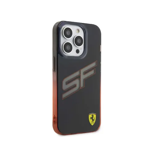 Ferrari SF Initials Case for iPhone 15 Pro - Transparent Black