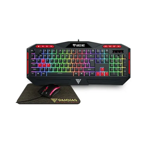 Gamdias ARES M2 Gaming Keyboard and ZEUS E2 Optical Gaming Mouse with Gaming Mouse Mat