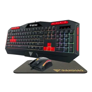 GAMDIAS ARES M2 + ZEUS E2 – RGB Gaming Keyboard | Mouse | Mouse Pad Combo