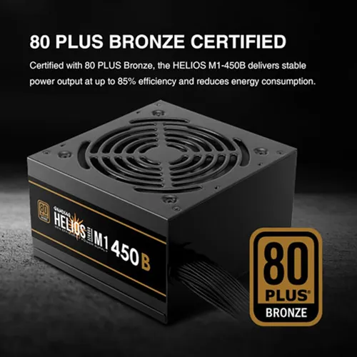Gamdias Helios M1-450B 450W 80 Plus Bronze Certified Power Supply