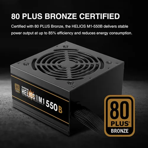 Gamdias Helios M1-550B 550W 80 Plus Bronze Certified Power Supply