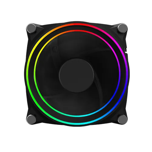 GAMING COOLER FAN - GAMEMAX GMX-12-DBB DUAL RING ARGB