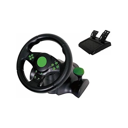 Gaming Steering Wheel With Vibration Racing Pedals (Xbox 360/PS2/PS3/PC)