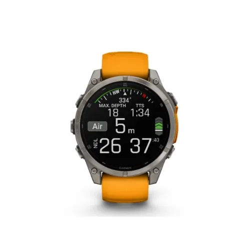 Garmin Fēnix 8 47mm AMOLED Sapphire Titanium - Spark Orange/Graphite Smart Watch
