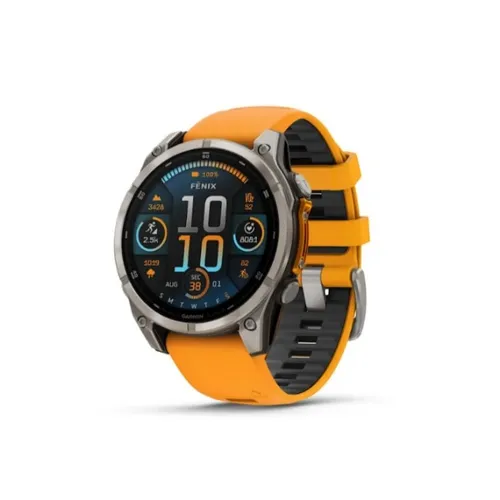 Garmin Fēnix 8 47mm AMOLED Sapphire Titanium - Spark Orange/Graphite Smart Watch