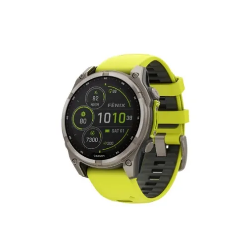 Garmin Fenix 8 AMOLED 47mm Sapphire Solar Amp Yellow/Graphite Silicone Smart Watch