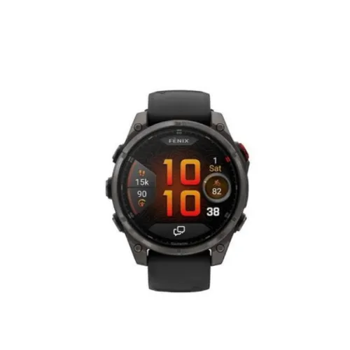 Garmin Fenix 8 Pro AMOLED 47mm Sapphire Carbon Gray DLC Titanium - Black/Pebble Gray Silicone Smart Watch