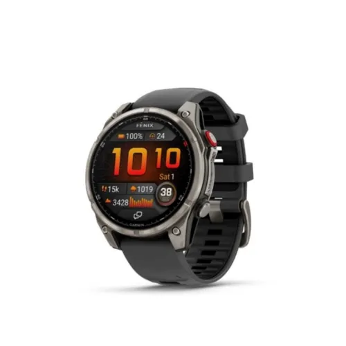 Garmin Fenix 8 Pro AMOLED 47mm Sapphire Titanium - Graphite/Black Silicone Smart Watch