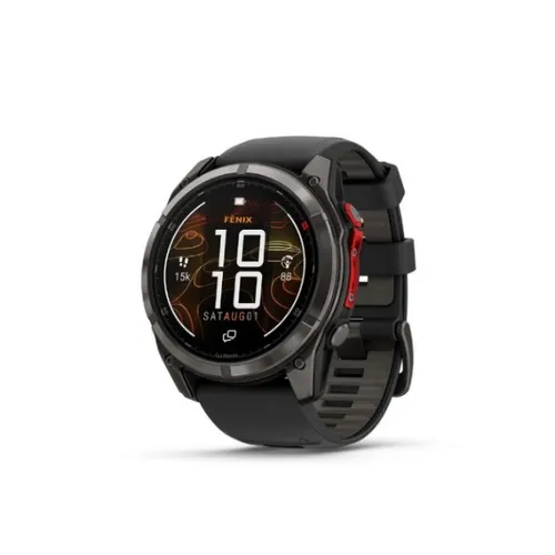Garmin Fenix 8 Pro MicroLED 51mm Sapphire Carbon Gray DLC Titanium - Black/Pebble Gray Silicone Smart Watch