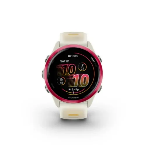Garmin Forerunner 570 42mm Raspberry Aluminum Translucent Bone/Mango Smart Watch