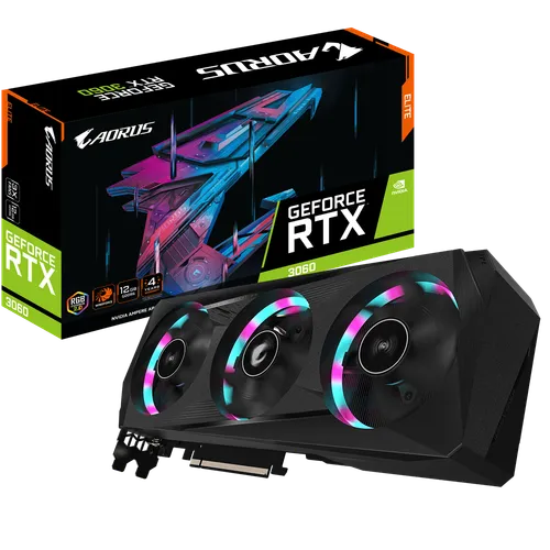 Gigabyte Aorus GeForce RTX 3060 Elite GDDR6 Graphics Card