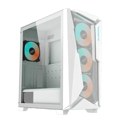 GIGABYTE C301 Glass Mid Tower Gaming Case - White
